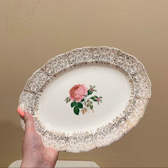 Vintage Other - Vintage rose tray platter